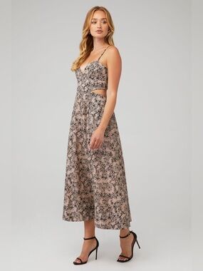 NWOT revolve BARDOT RACQUEL MIDI DRESS cut out side
